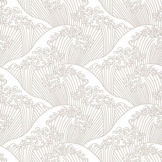 Tapéta klasszikus orientális japán mintával bézs fehér színben