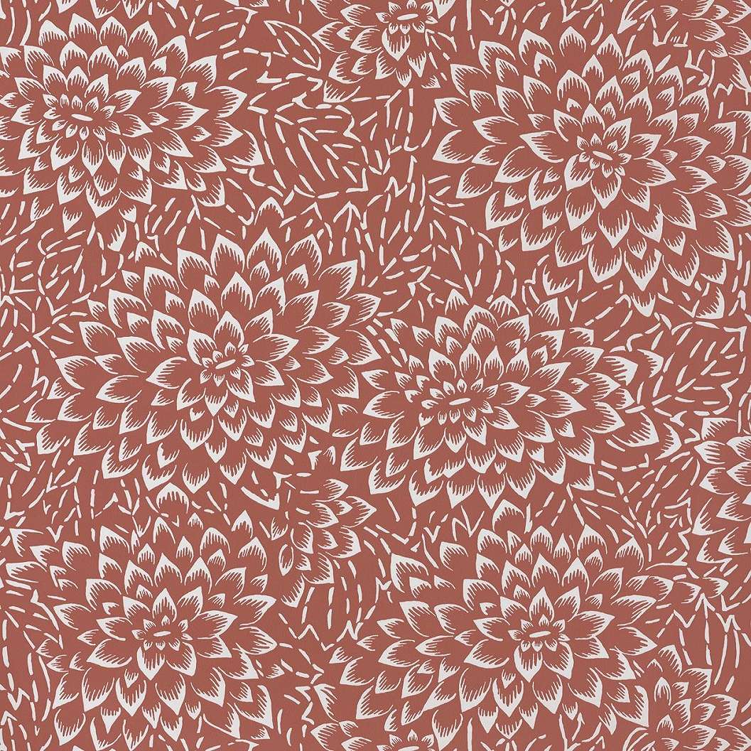Tapéta lotusz mintás Japán stílusban piros színvilágban