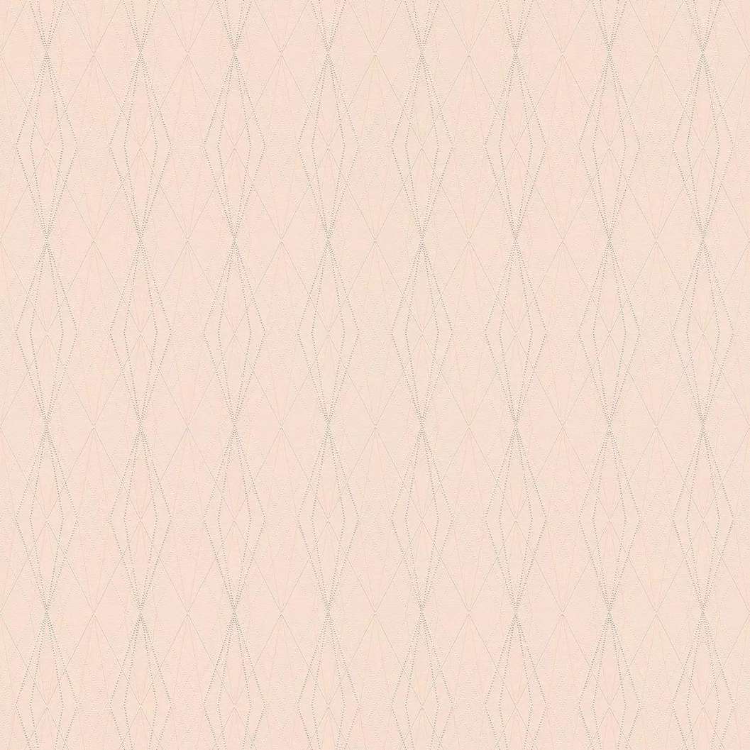 Tapéta puder rózsaszín színben struktúrált geometriai mintával