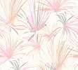 Tapéta trópusi pálma levél mintával szürke alapon rózsaszín mintával