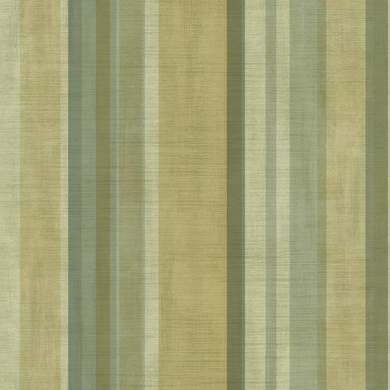 Tapéta zöld csíkos mintával textil szőtt hatással
