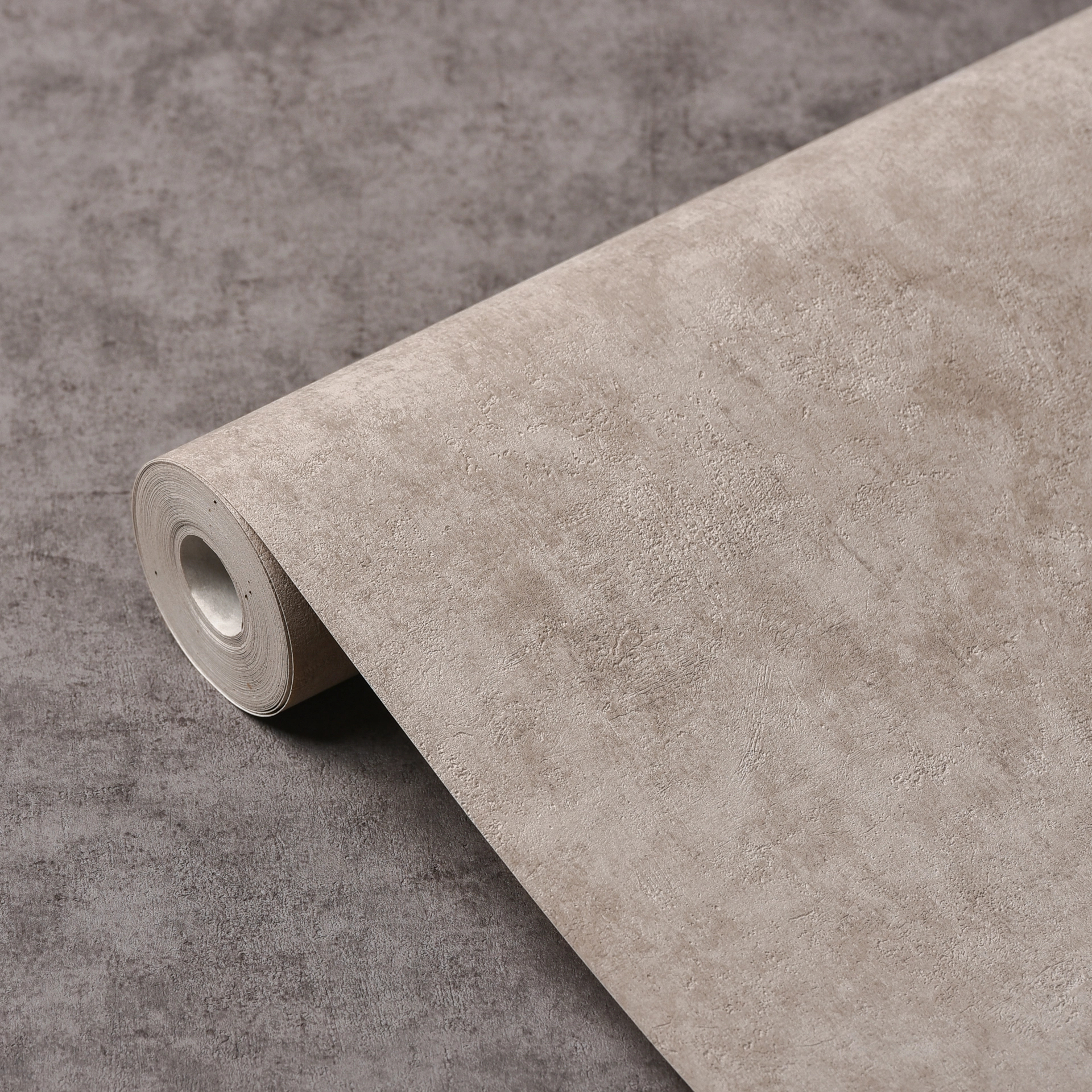 Taupe design tapéta betonhatású struktúrával vinyl mosható