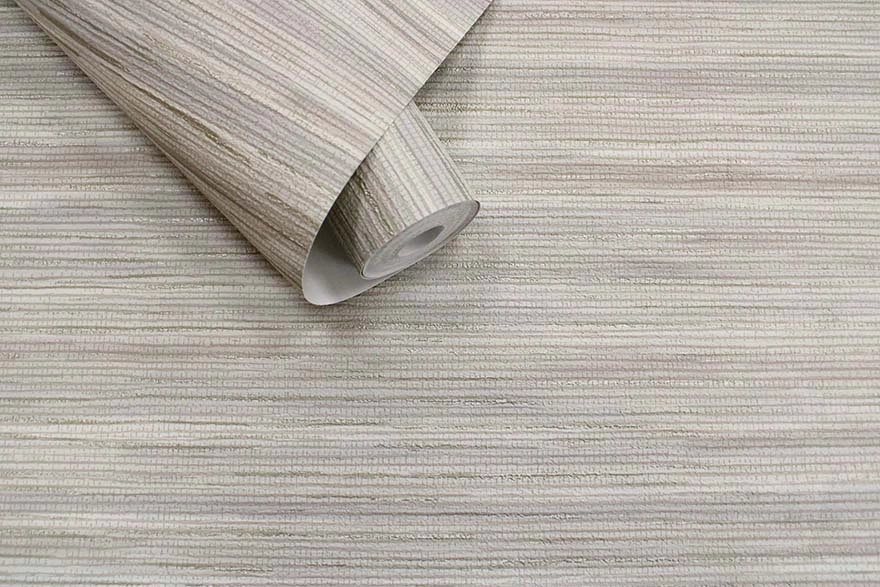 Taupe design tapéta raffia textil szőtt hatással