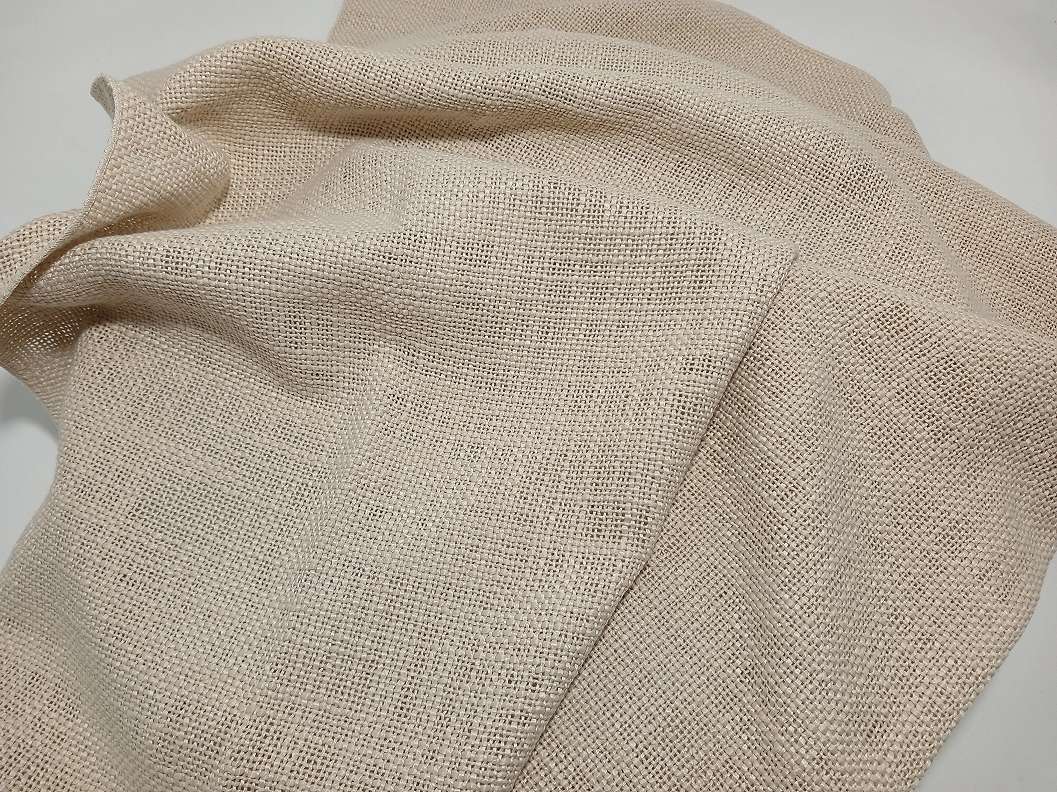 Természetes szőtt hatású dekor függöny anyag 300cm magas