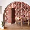 Terrakotta art deco mintás mosható dekor tapéta