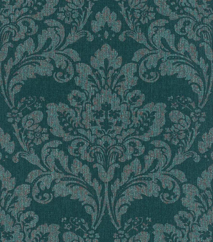 Textil hatású alapon klasszikus barokk mintás vlies design tapéta