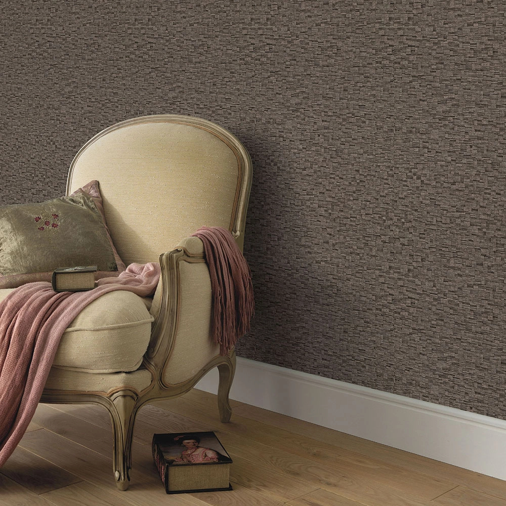 Textil mintás antracit színű vinyl dekor tapéta