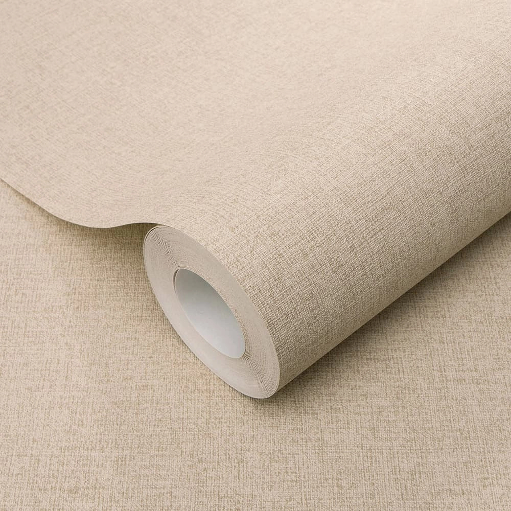 Textil mintás sötétbézs dekor tapéta vinyl mosható
