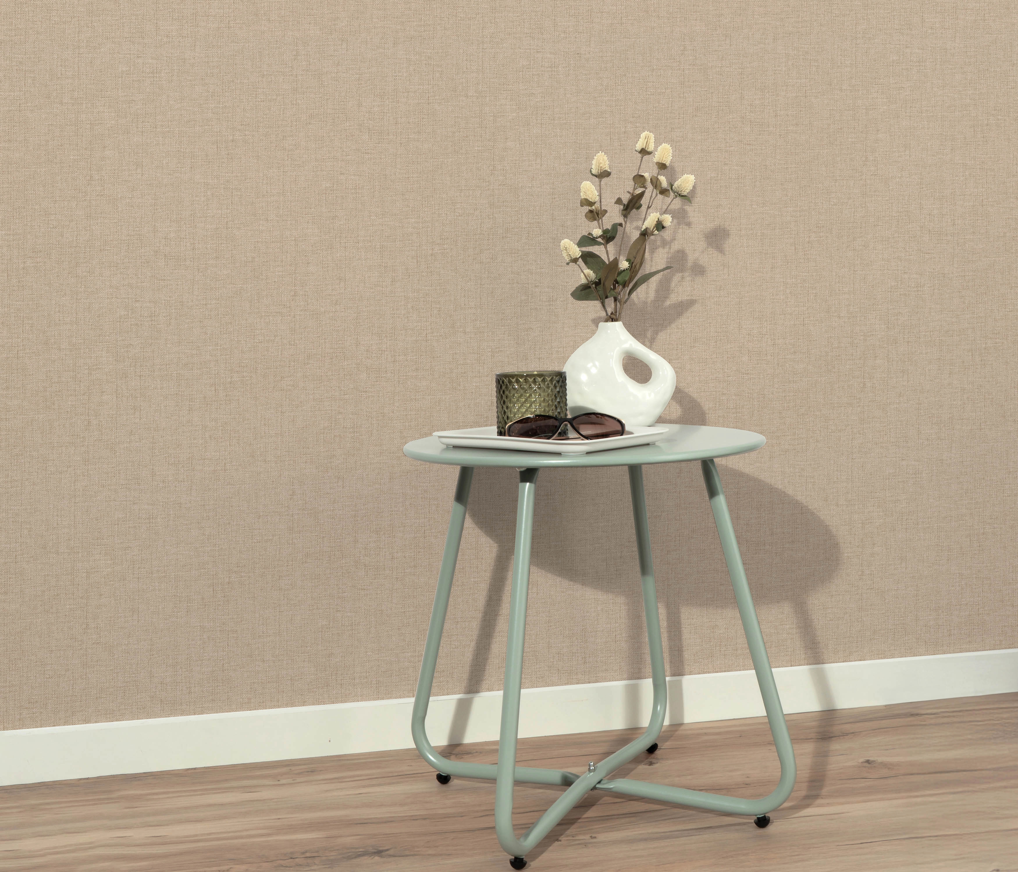 Textil mintás vinyl tapéta barna színben mosható vinyl