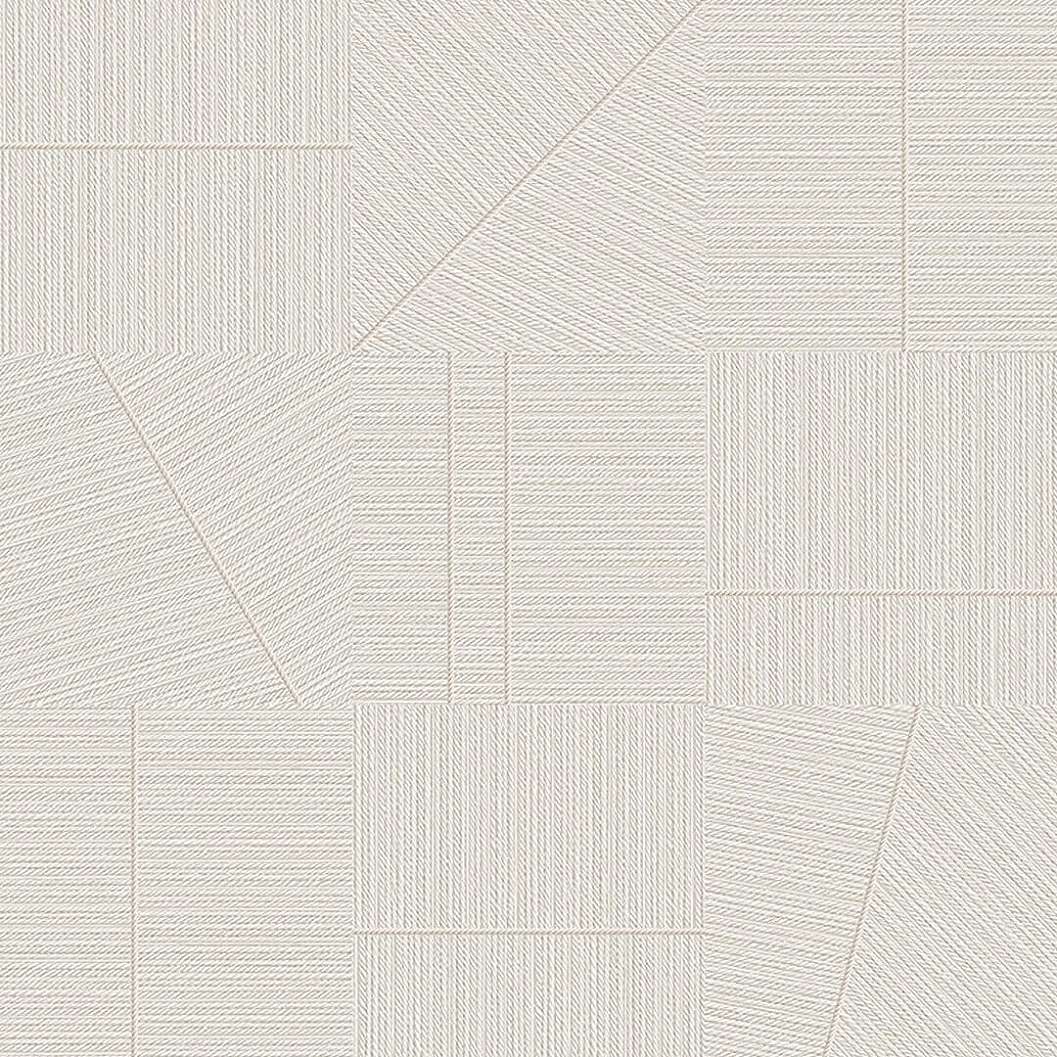Textilszőtt hatású finom geometrikus olasz design tapéta mosható vinyl