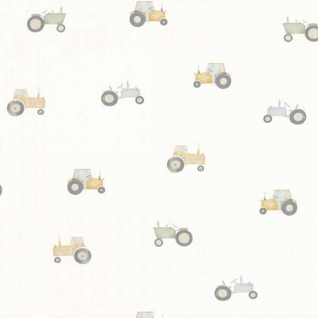 Traktor mintás design gyerek tapéta 
