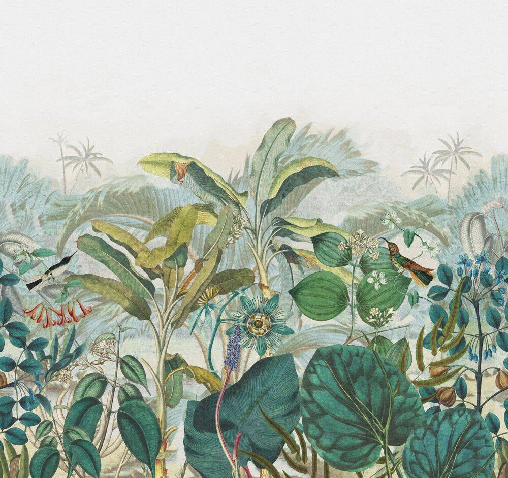 Trópusi botanikus dzsungel mintás poszter tapéta