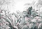 Trópusi dzsungel mintás fotótapéta púder szinekkel 368x254 vlies