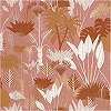 Trópusi dzsungel mintás vlies prémium tapéta aranybarna rózsaszín színvilágban