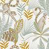 Trópusi hangulatú majom és pálmafa mintás vlies dekor tapéta