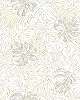 Trópusi levél mintás modern tapéta fehér barna színvilágban