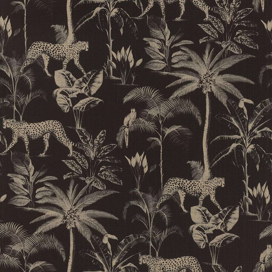 Trópusi mintás tapéta pálma leopárd mintával