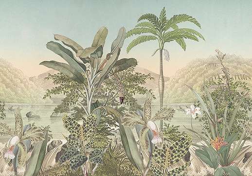 Trópusi tájkép mintás vlies design poszter tapéta