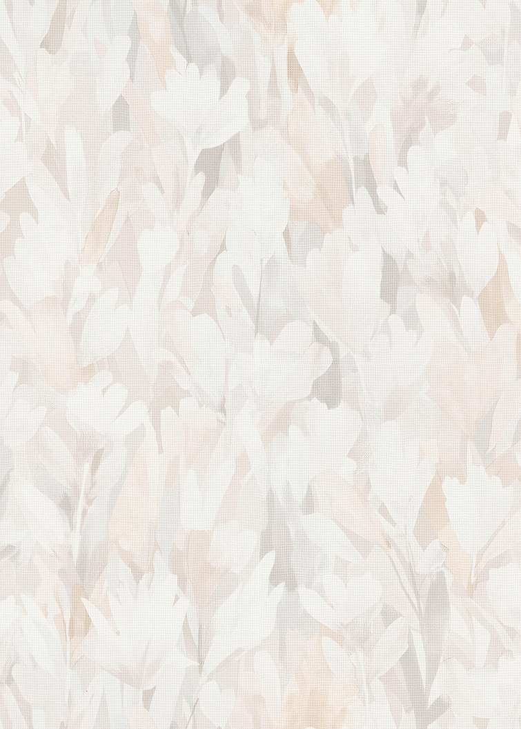 Tulipán mintás beige és fehér színű design tapéta