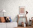 Tulipán mintás beige és fehér színű design tapéta