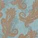 Türkiz design tapéta keleties damaszt mintával