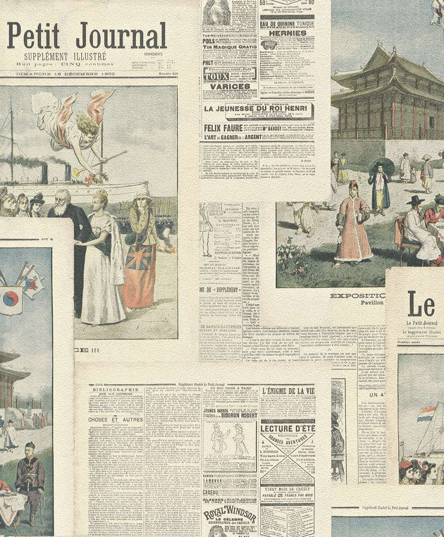 Újság hatású tapéta