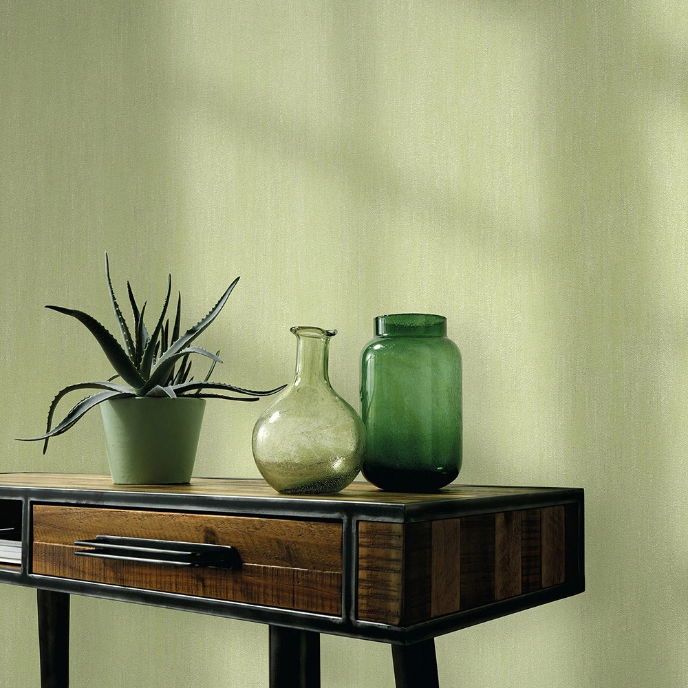 Vakolathatású mintás világoszöld színű design tapéta