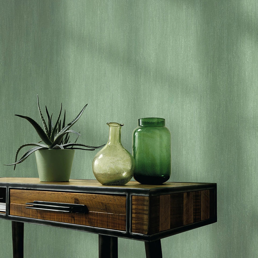 Vakolathatású mintás zöld színű design tapéta