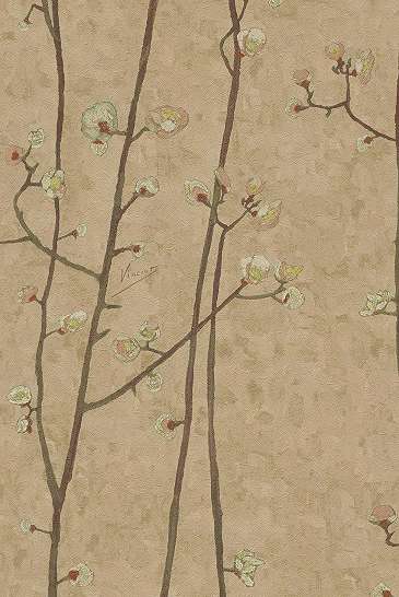 Van Gogh csereszefa virág mintás tapéta