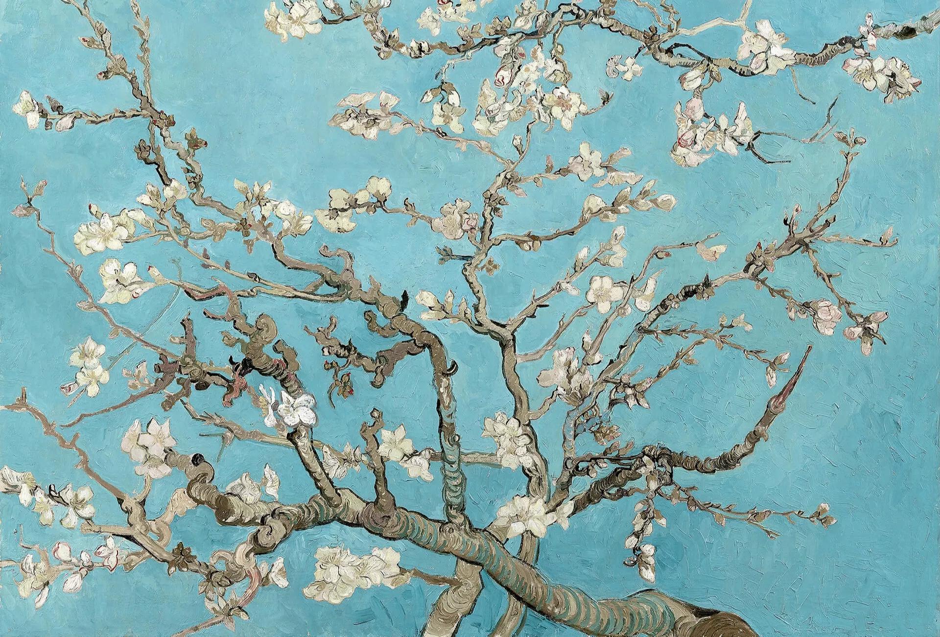 Van Gogh cseresznyefa virág mintás vlies fali poszter