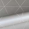 Világios ezüst alapon minimalista geometria mintás design tapéta