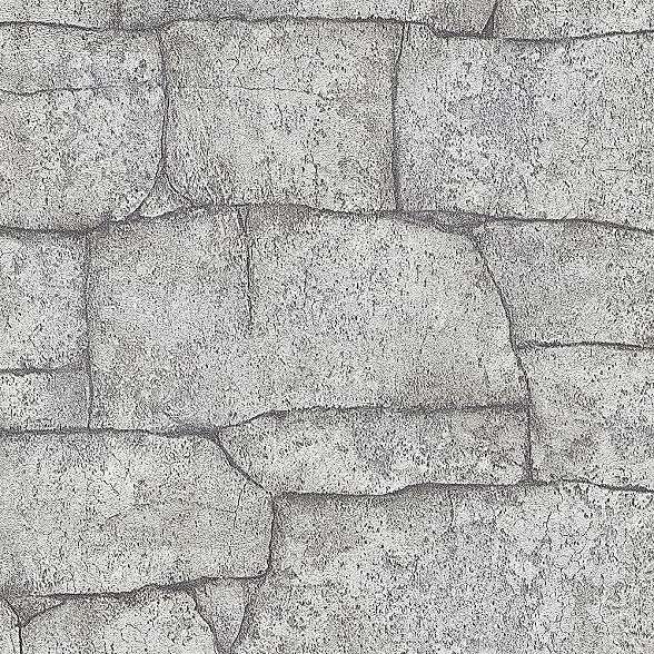 Világos szürke kő fal mintás struktúrált hatású design tapéta