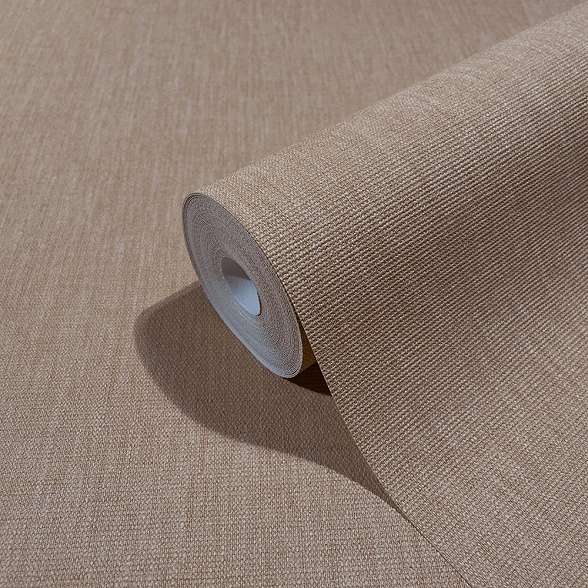 Világosbarna vinyl tapéta textilhatású strukturált mintával