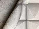 Világosszürke metál fényű modern 3D beton hatású dekor tapéta vlies vinyl mosható felülettel