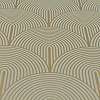 Világoszöld arany retro hangulatú geometrikus mintás dekor tapéta