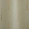 Világoszöld arany retro hangulatú geometrikus mintás dekor tapéta