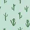 Világoszöld kaktusz mintás tapéta