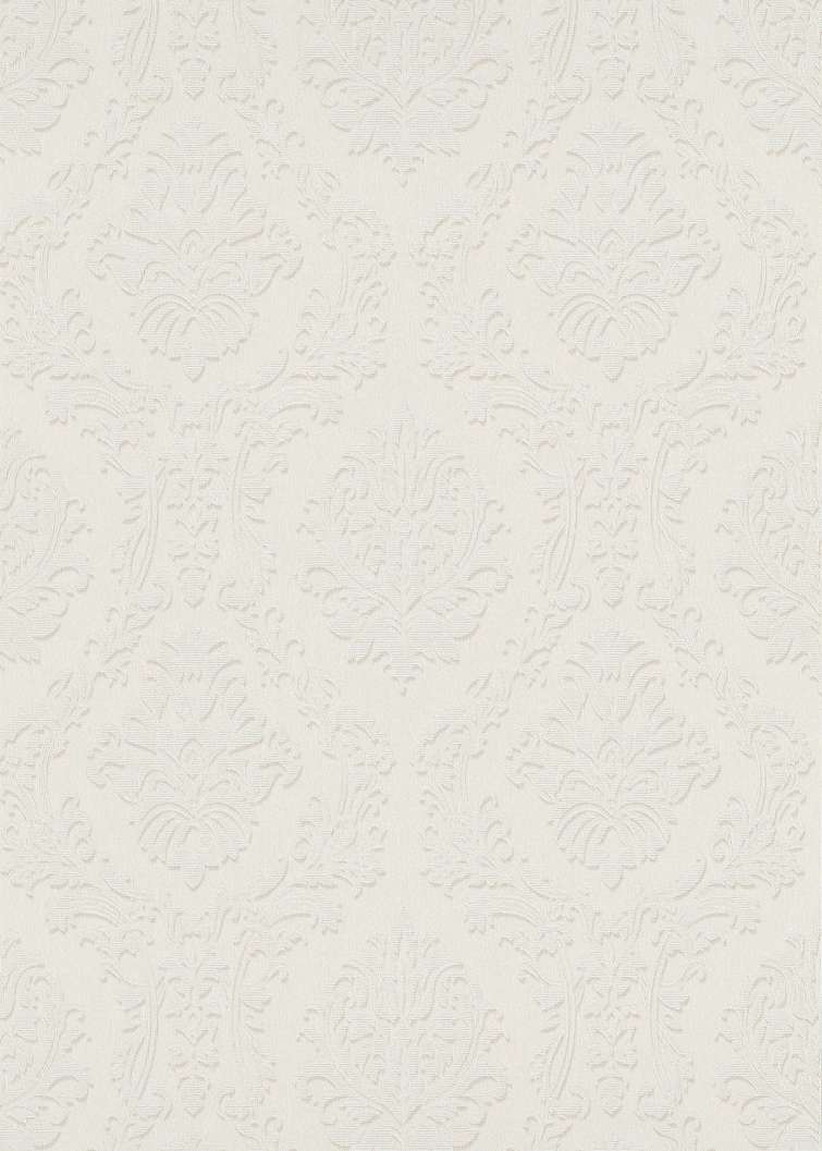 Vintage damaszk mintás krém fehér design tapéta