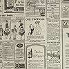 Vintage dekor tapéta korabeli újság mintával