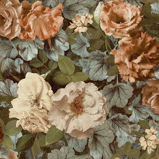 Vintage design tapéta romantikus rózsa virág mintával