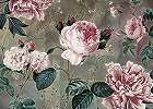 Vintage virágmintás vlies posztertapéta óriás rózsa mintákkal