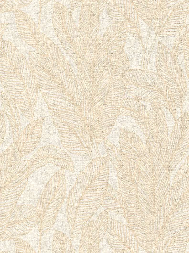 Vinyl dekor tapéta arany és beige színű hosszú levél mintával