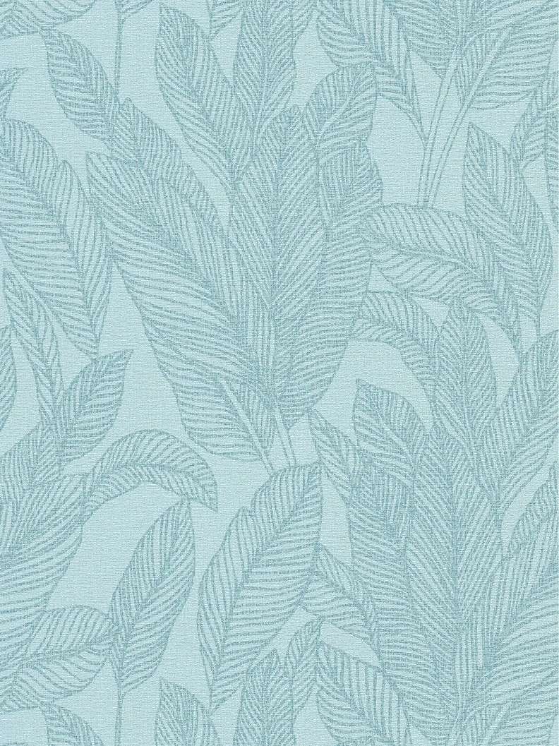 Vinyl dekor tapéta égkék színű hosszú levél mintával