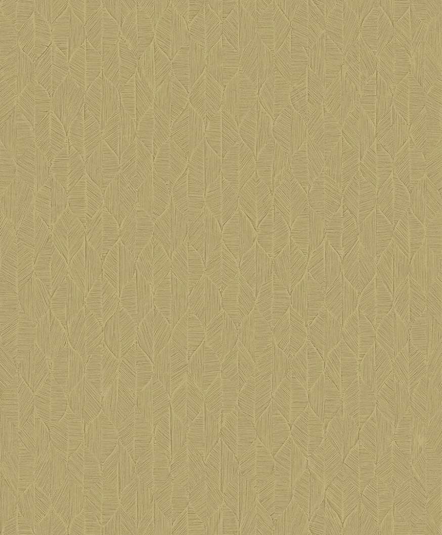 Vinyl dekor tapéta geometrikus stilizált kis leveles mintával arany színben