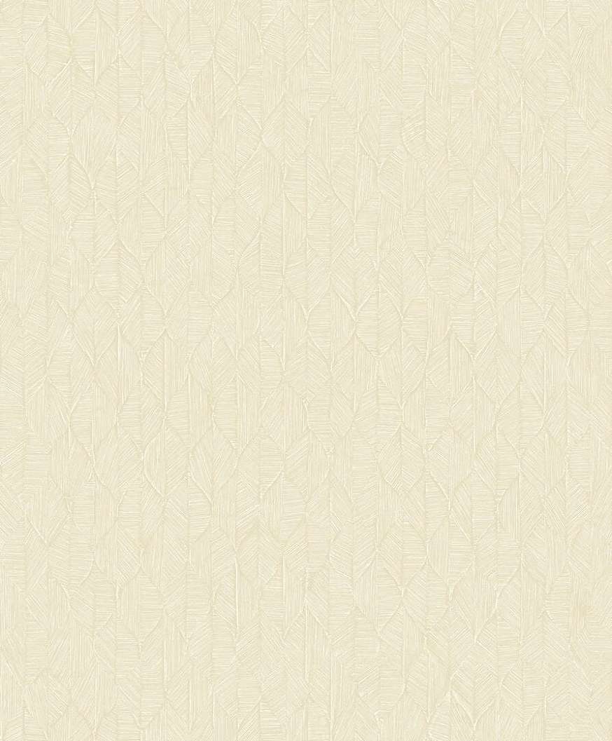 Vinyl dekor tapéta geometrikus stilizált kis leveles mintával homokkő színben