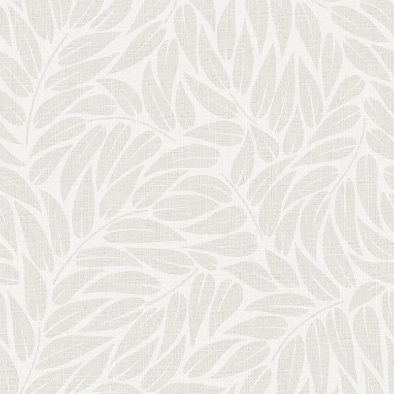 Vinyl dekor tapéta hidegszürke levél mintával