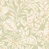 Vinyl dekor tapéta levél mintával beige és zöld színnel