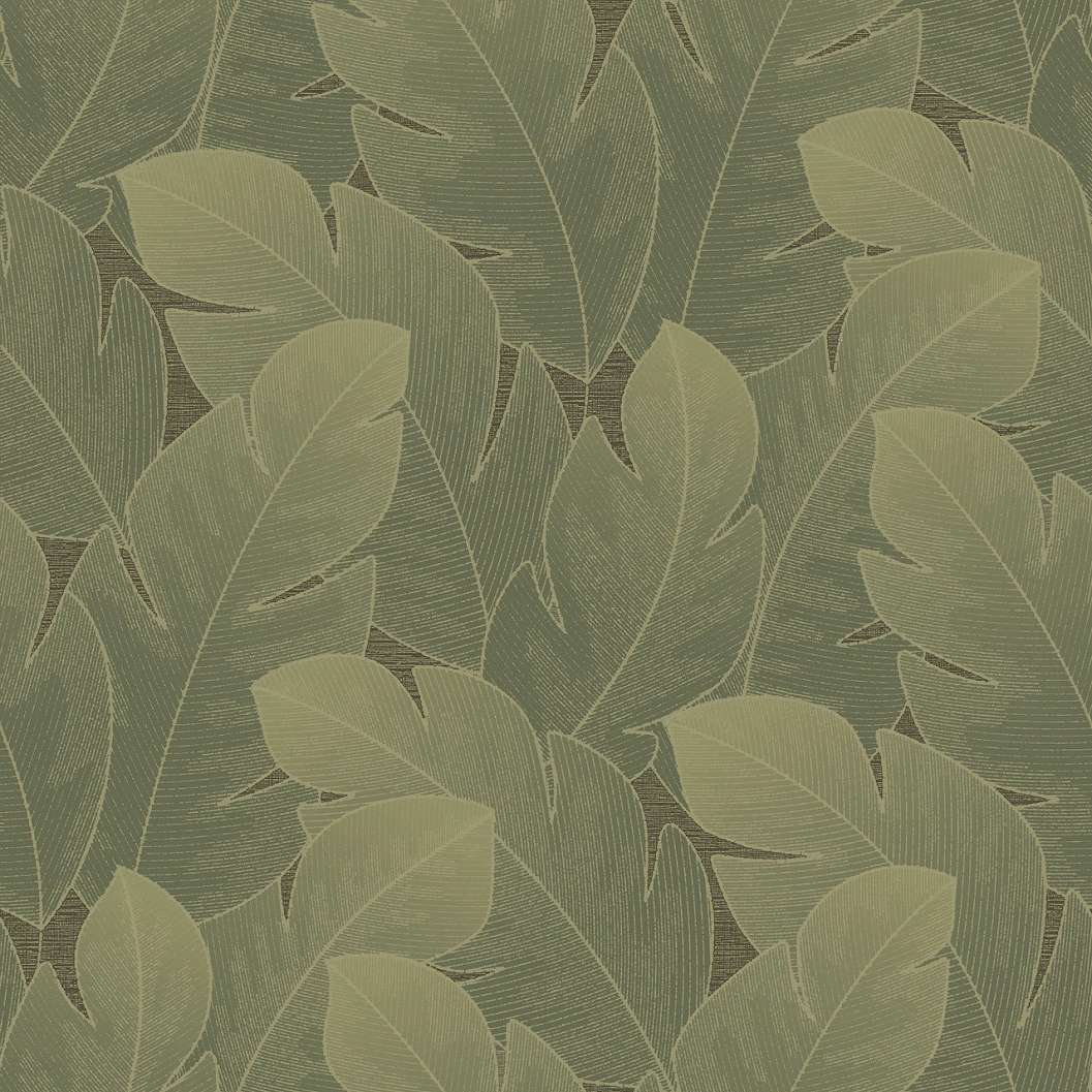 Vinyl dekor tapéta levél mintával levélzöld színben