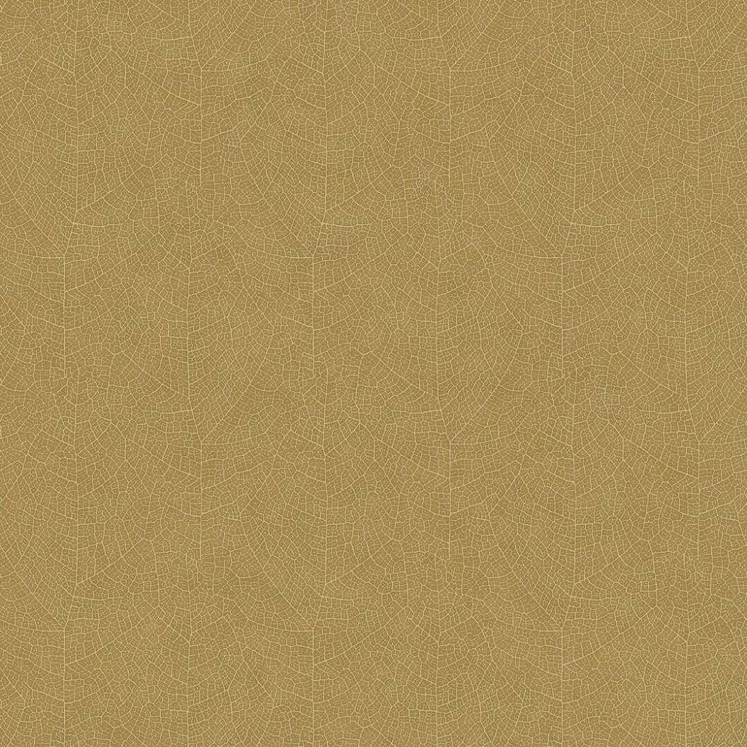 Vinyl dekor tapéta levélerezet mintával curry színben