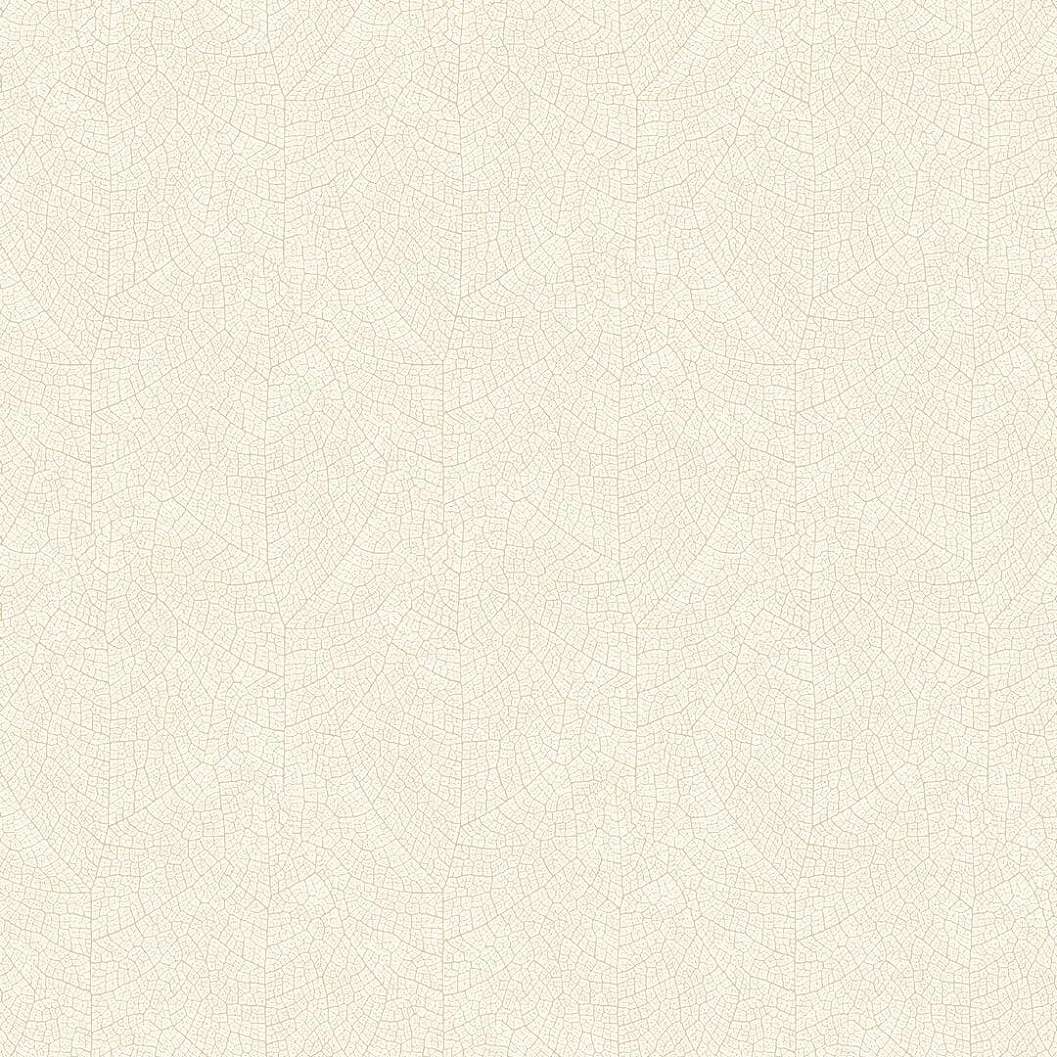 Vinyl dekor tapéta levélerezet mintával krém színben